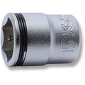 Ko-Ken Socket 15mm Nut Grip 27mm 3/8 Sq. Drive 3450M-15
